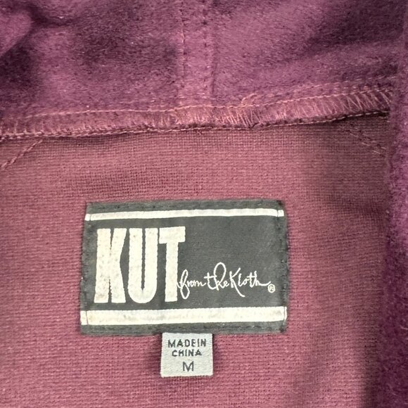 Kut from the Kloth Rayon Blend Vegan Leather Moto Jacket Women's Size Medium - Picture 5 of 7